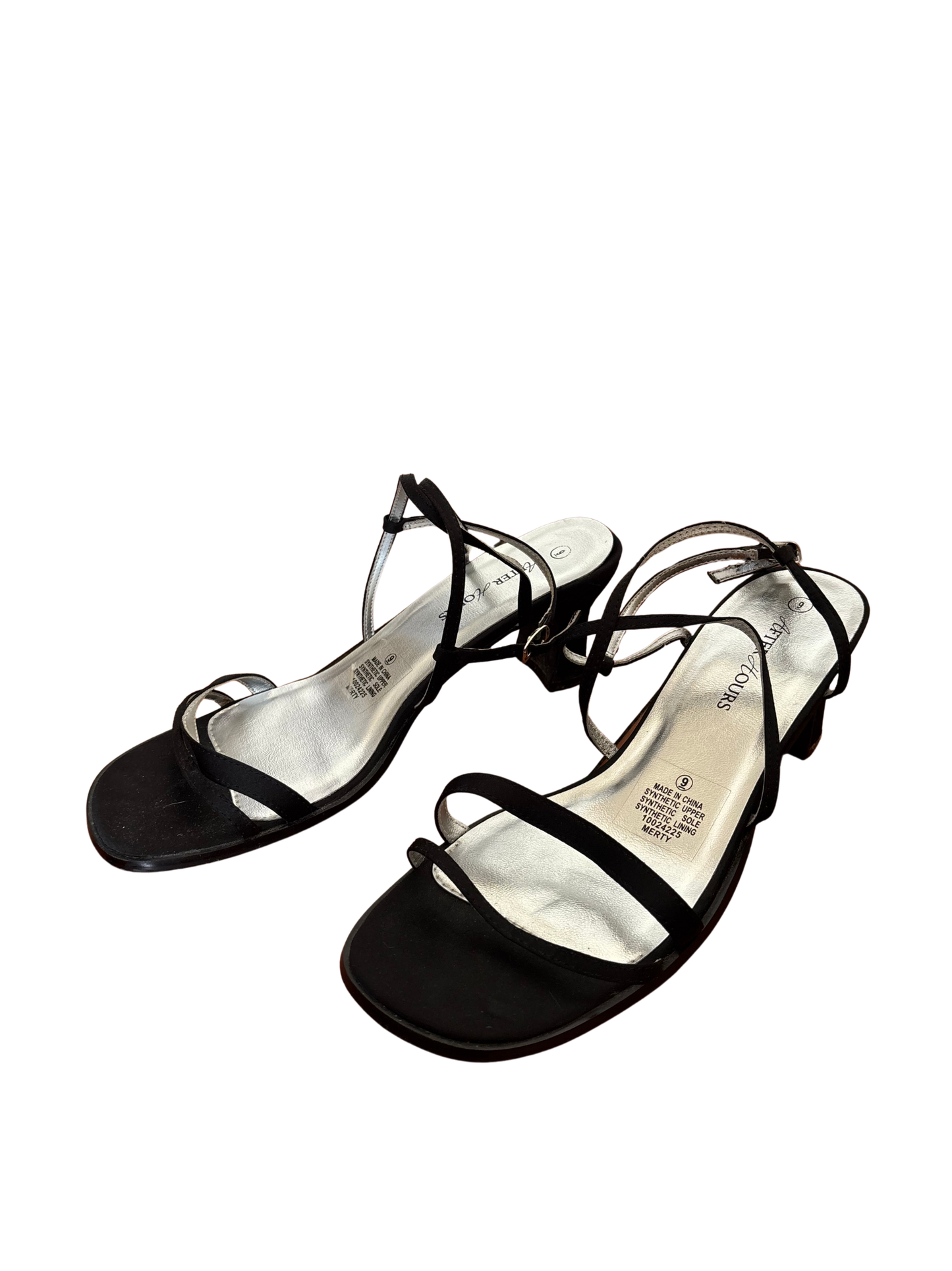 00s Cross Strappy Block Mid-Heel