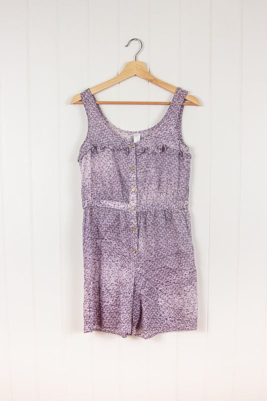 Preloved Purple Frilly Playsuit