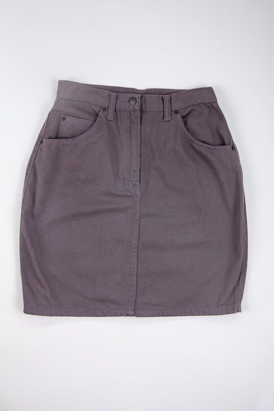 90s Purple Denim Mini Skirt