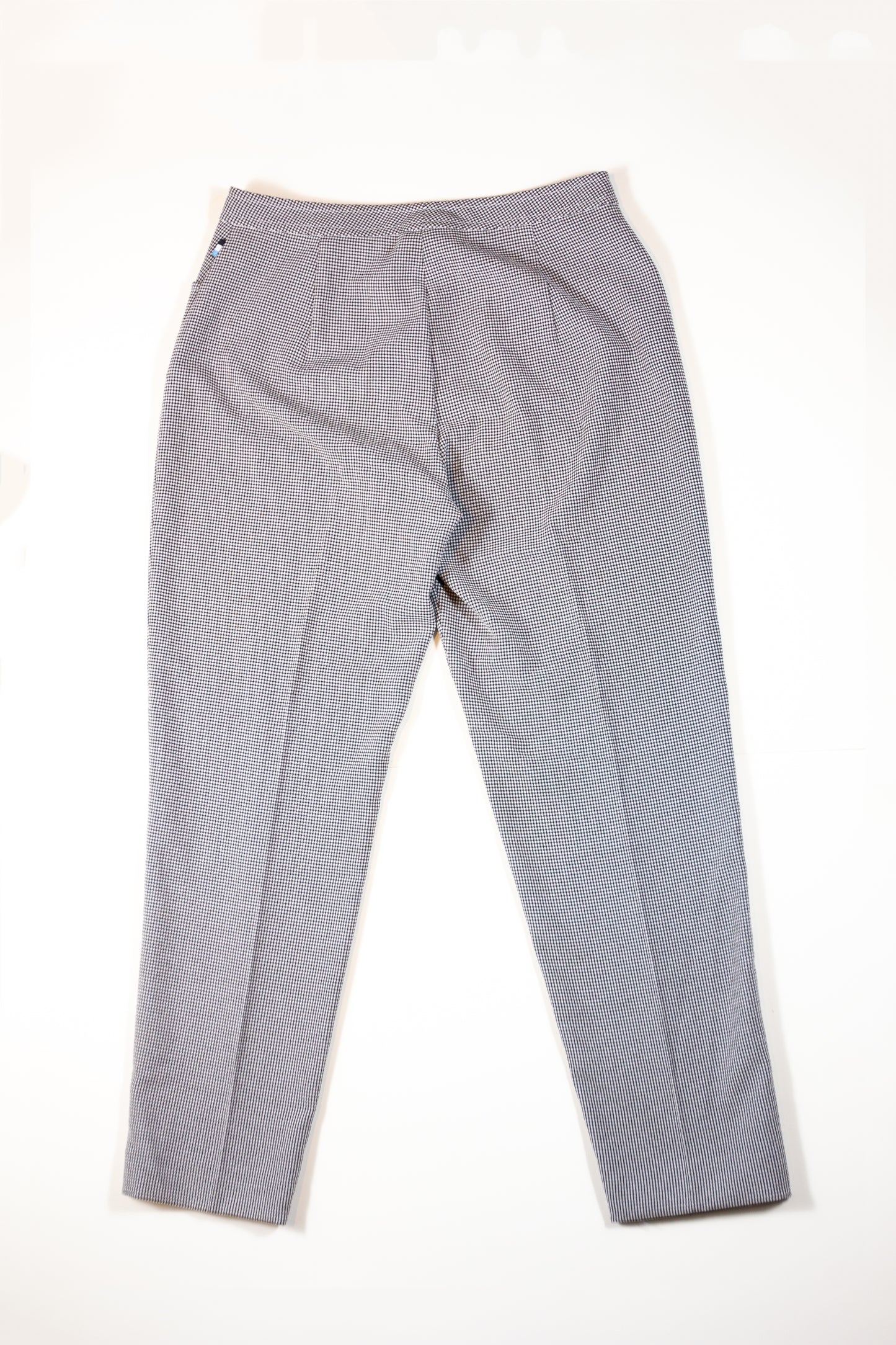 90s Black & White Houndstooth Check High-waisted Pants