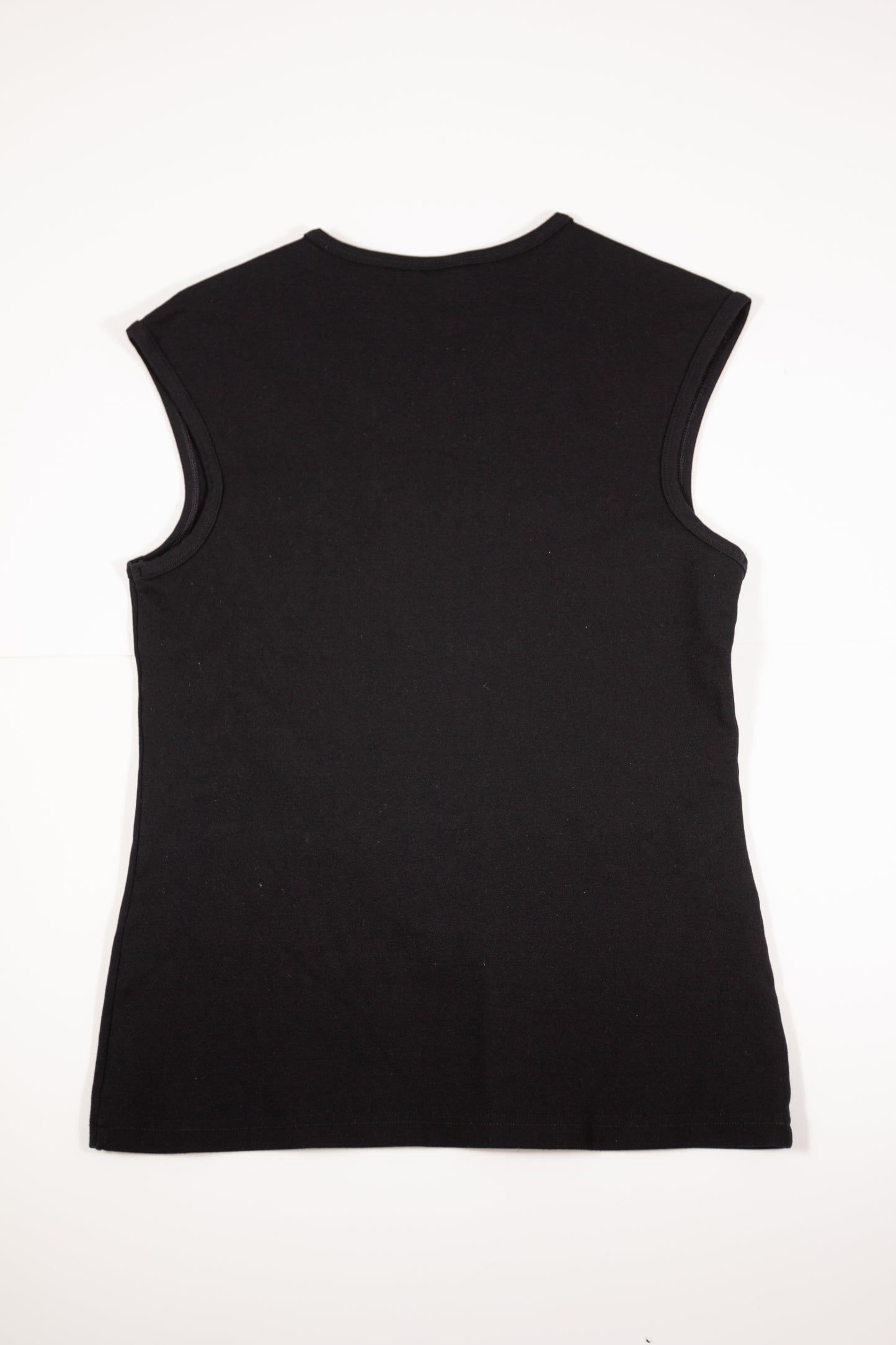 90s Black Sleeveless Singlet Top