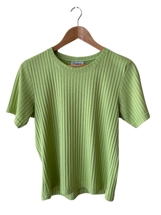 90s Neon Green Ribbed Shirt