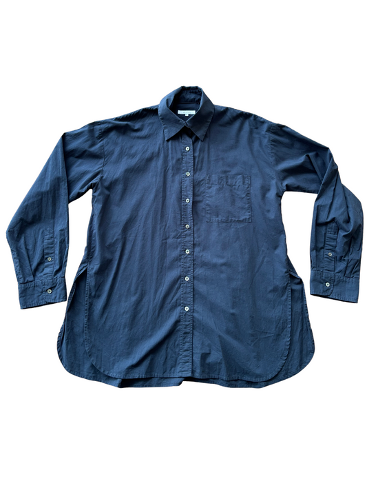 Dark Blue Long Sleeved Dress Shirt
