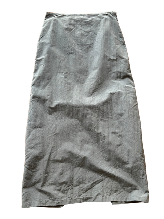 90s Blue Highwaisted Ankle Length Cargo Gorpcore Skirt