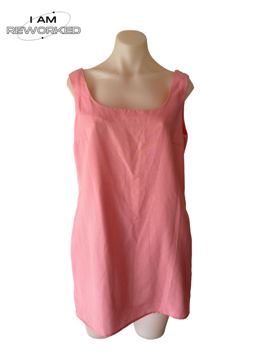 Vintage Pink Sleeveless Mini Dress