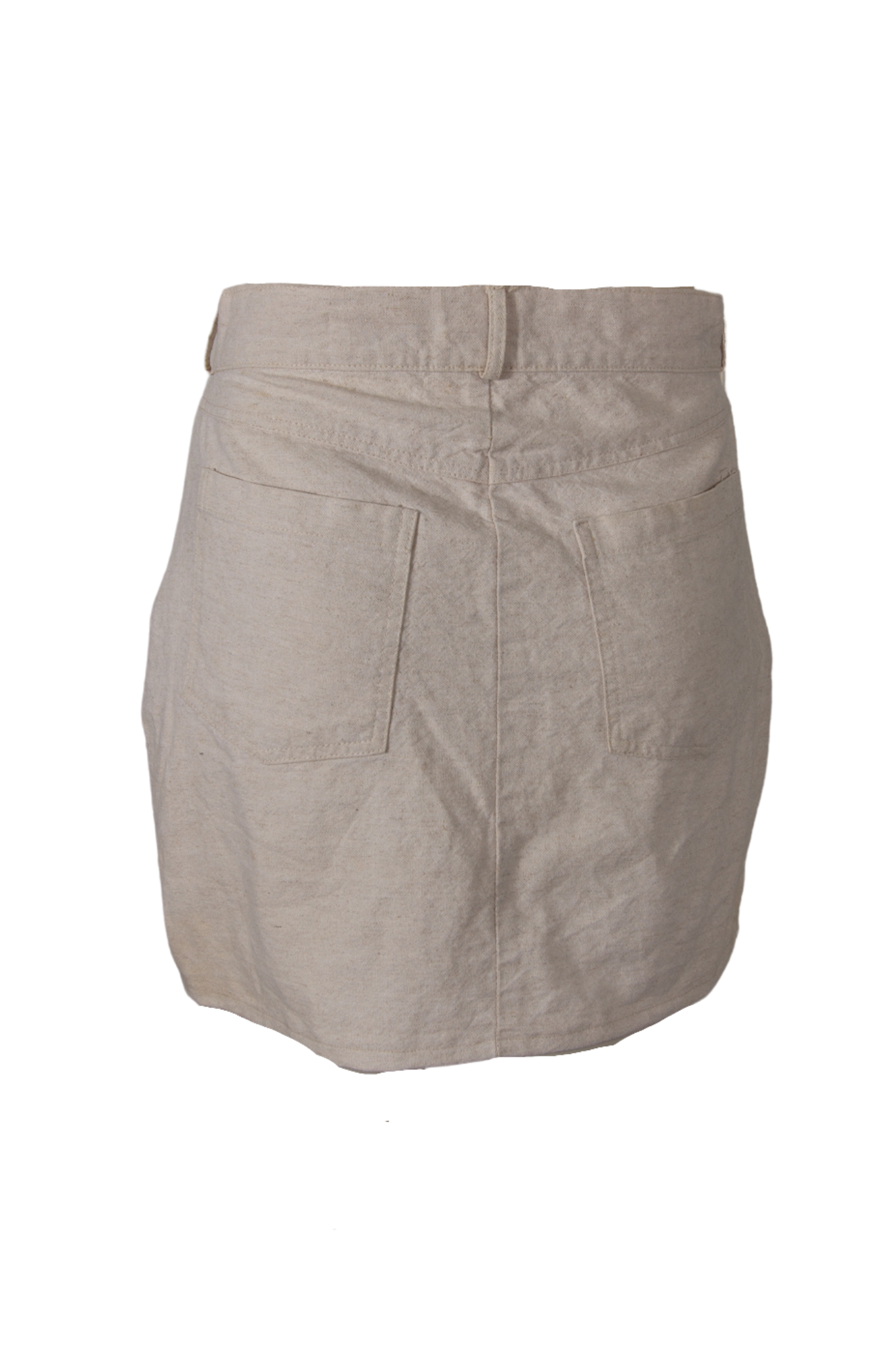 Preloved Cream Linen Mini Skirt