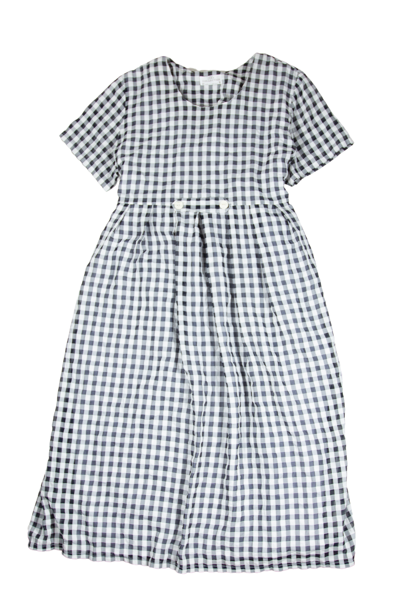 90s Black + White Check Maxi Dress