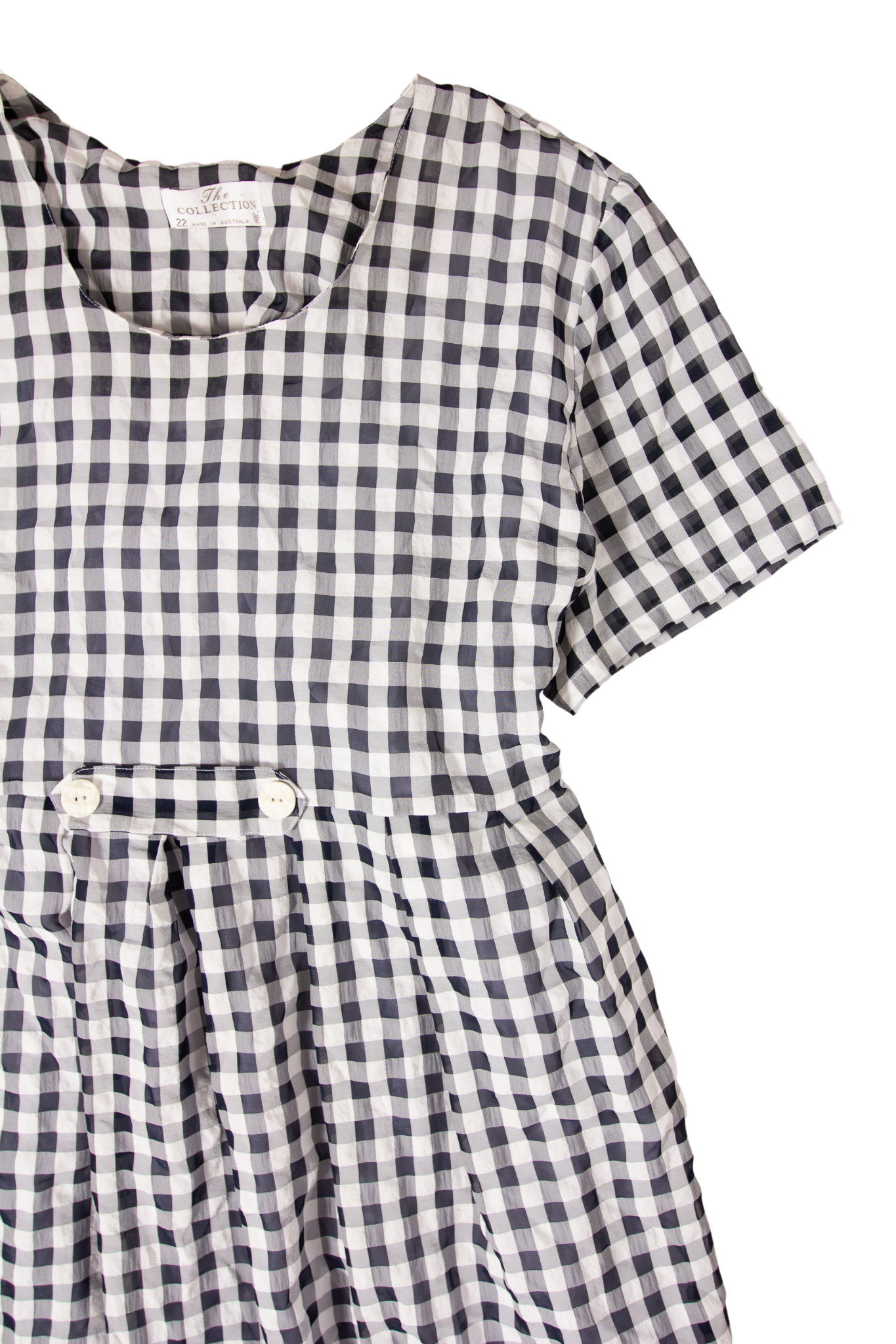 90s Black + White Check Maxi Dress