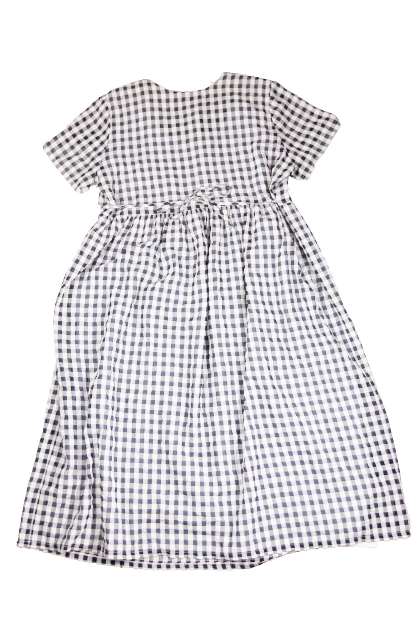 90s Black + White Check Maxi Dress