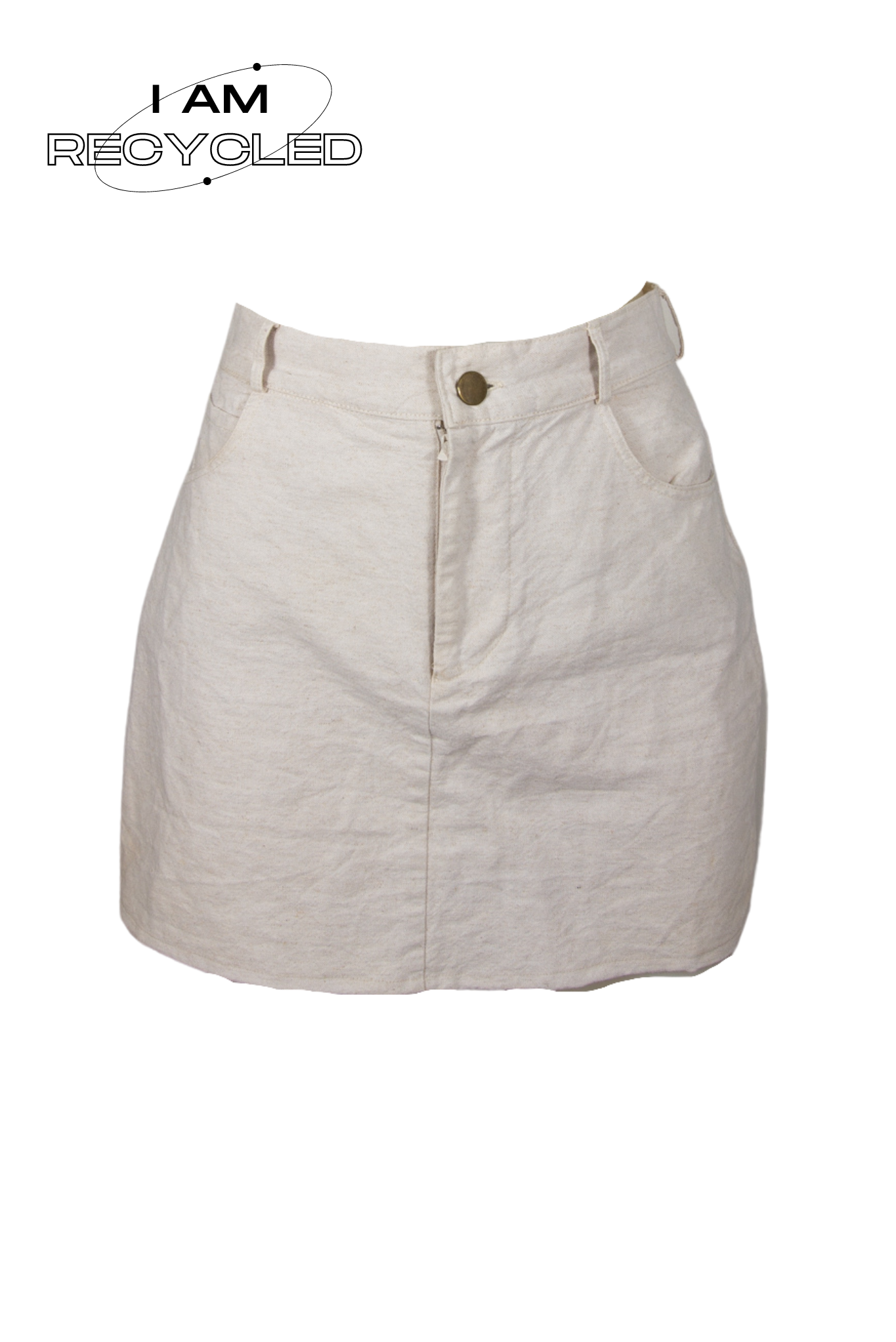 Preloved Cream Linen Mini Skirt