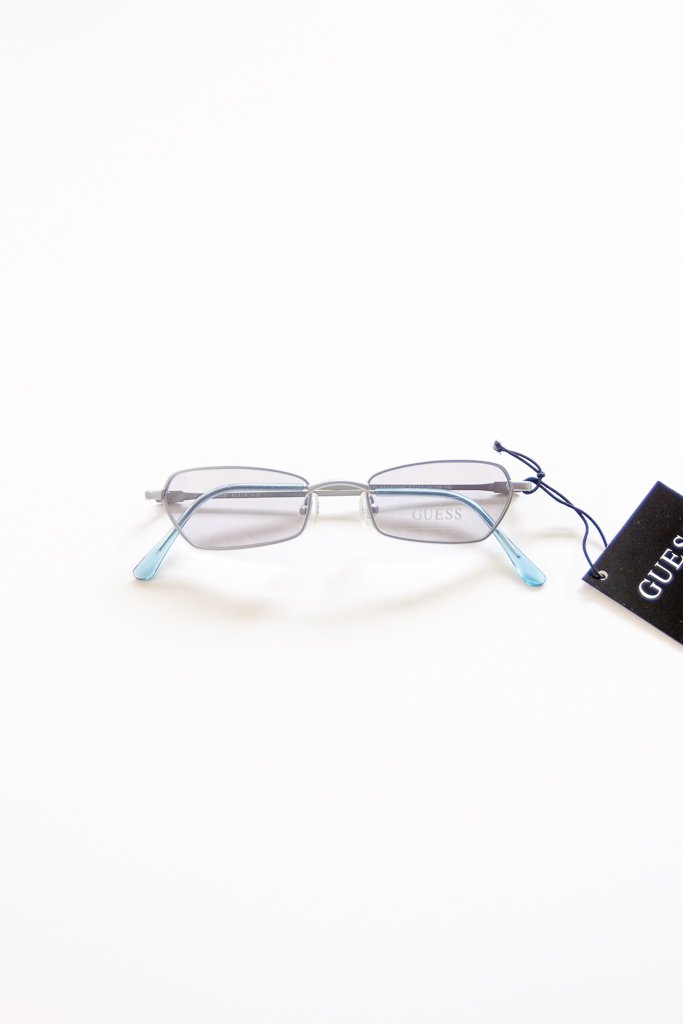 90s GUESS Grey Steel Frame Sunglasses