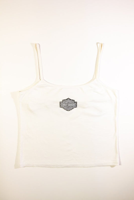 90s Harley Davidson White Singlet