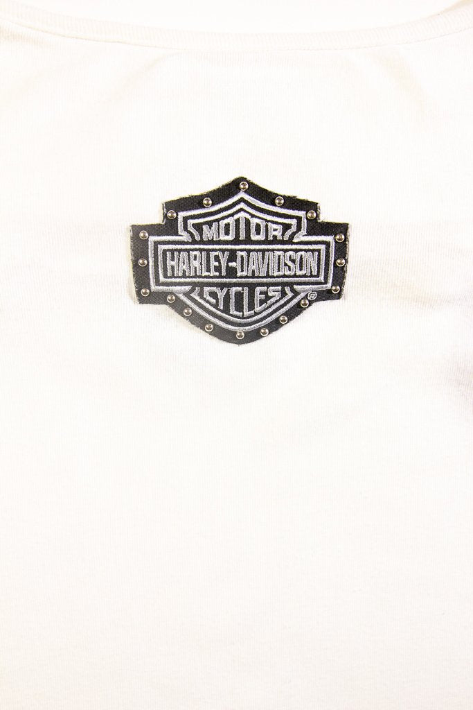 90s Harley Davidson White Singlet
