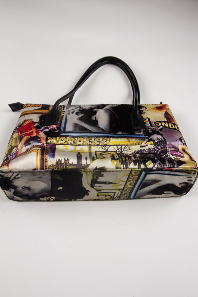 y2K Collage Print Mini Bag