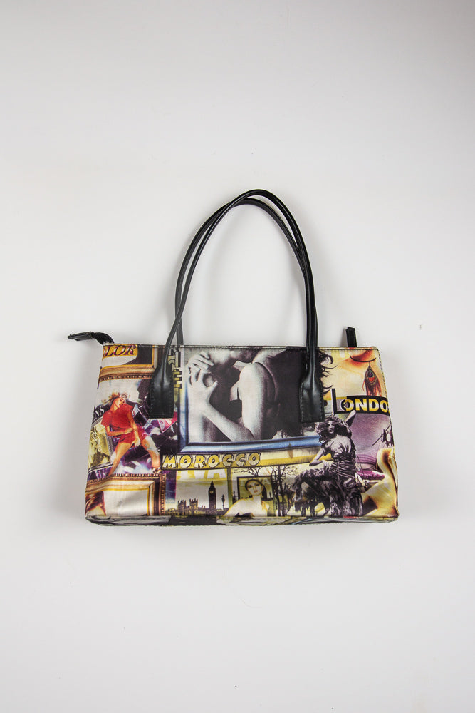 y2K Collage Print Mini Bag