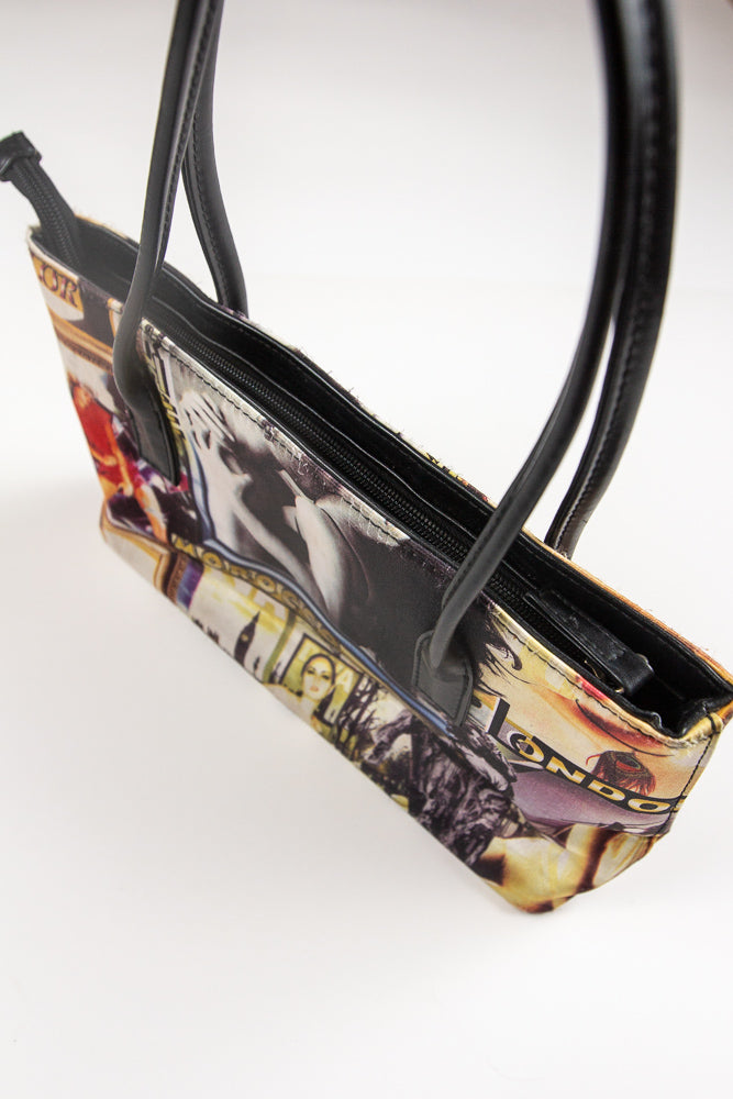 y2K Collage Print Mini Bag