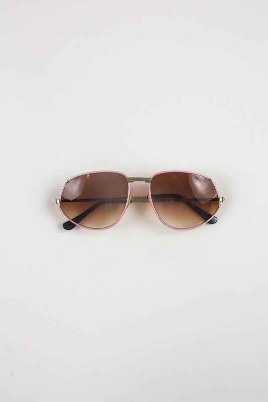 90s Pink Abstract Aviator Sunglasses