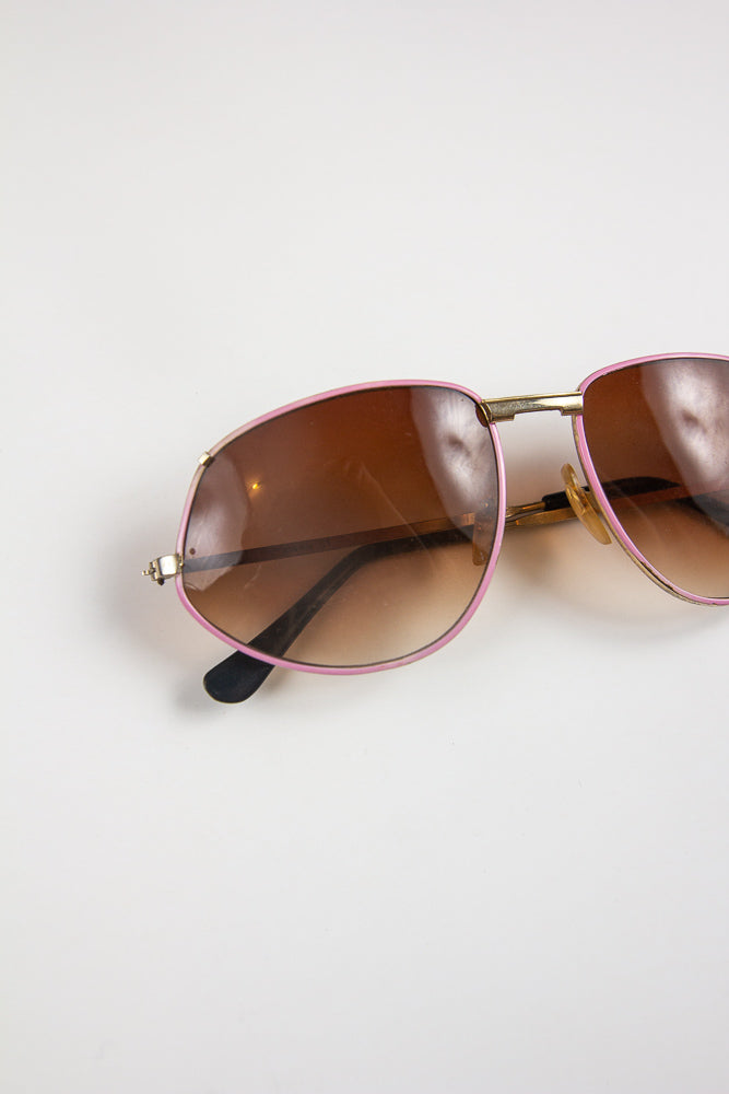 90s Pink Abstract Aviator Sunglasses