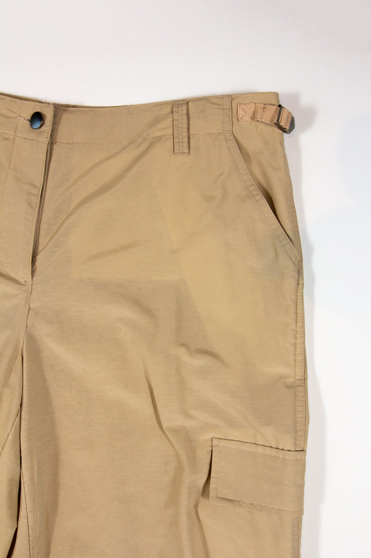 00s Beige Cargo Sequin Pants
