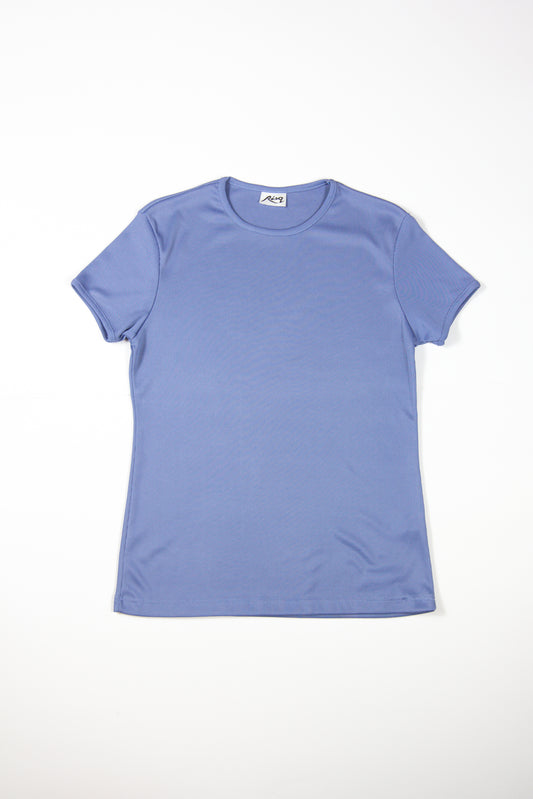 90s Powder Blue Ribbed Baby Tee