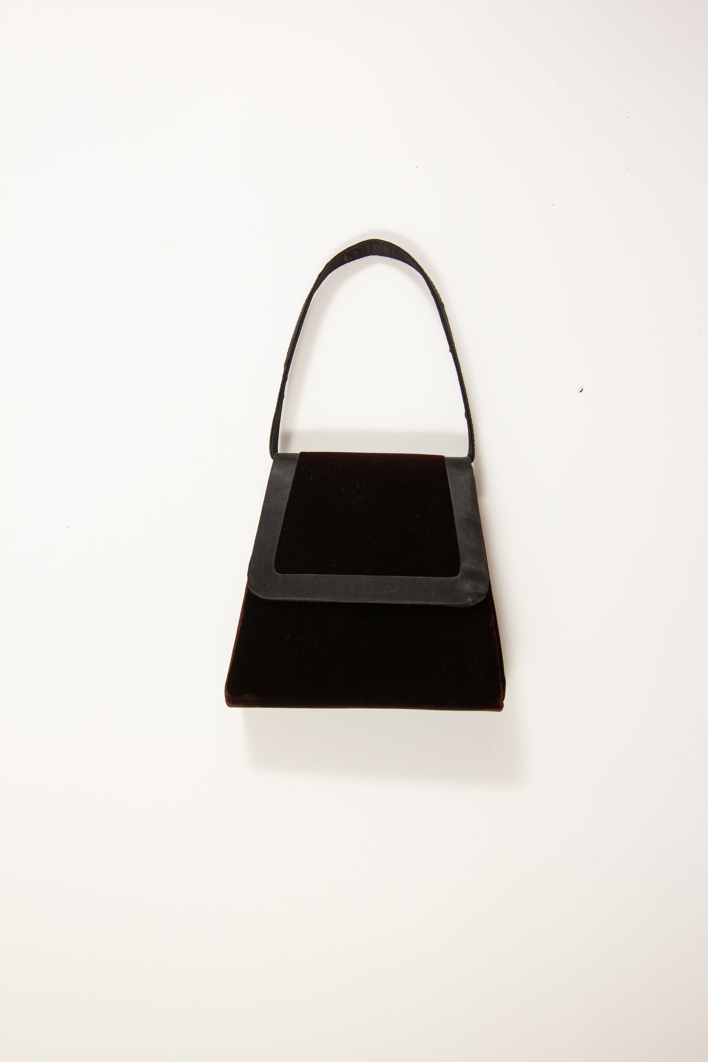 90s Purple Black Velvet Mini Bag