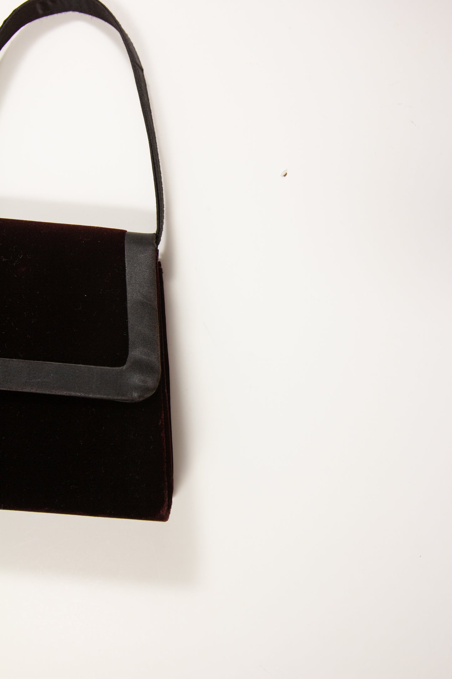 90s Purple Black Velvet Mini Bag
