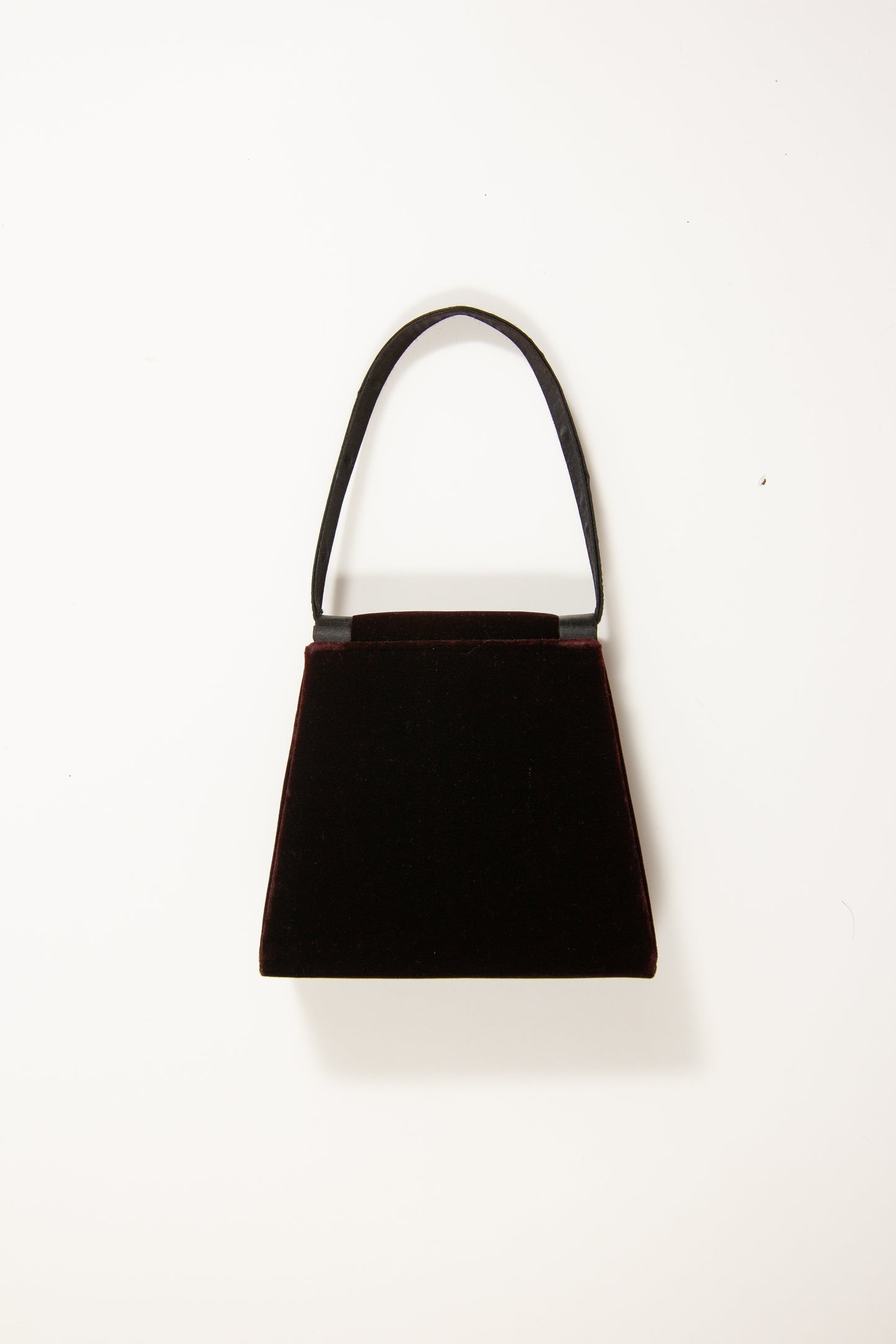 90s Purple Black Velvet Mini Bag
