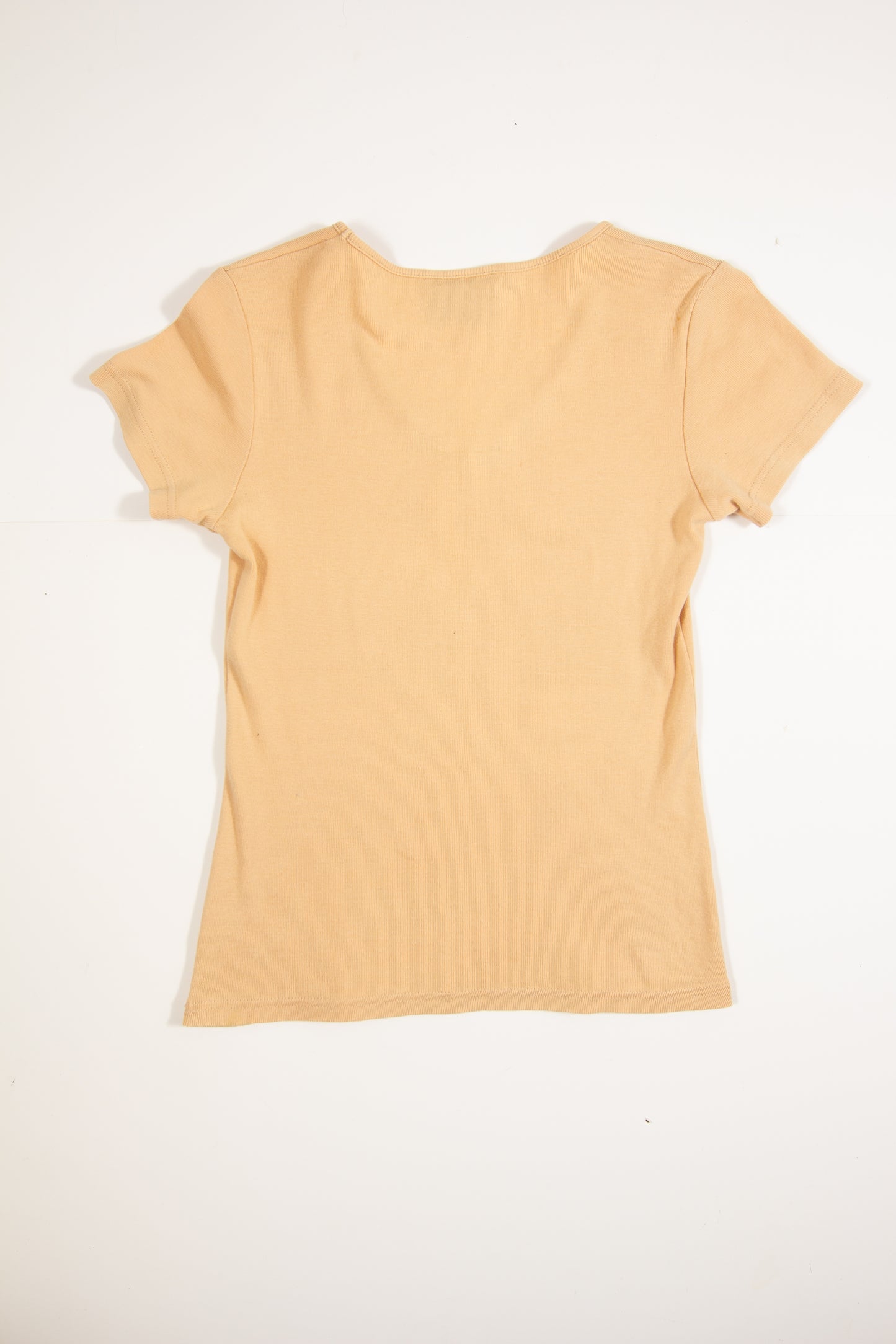 90s Yellow V Neck Baby Tee