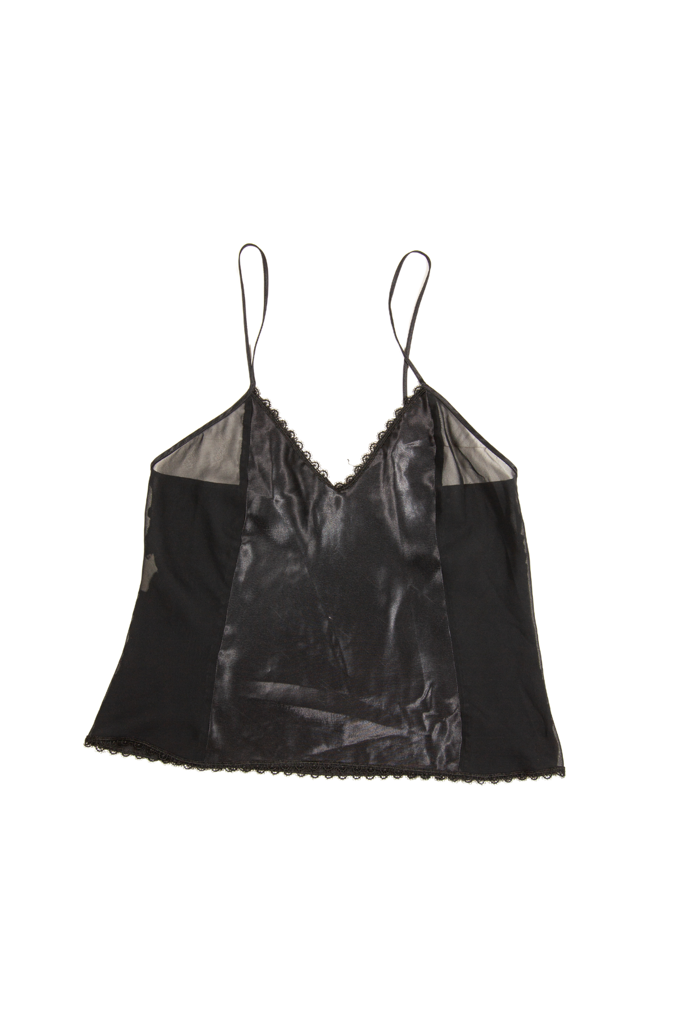 Vintage Black Sheer Slip Top
