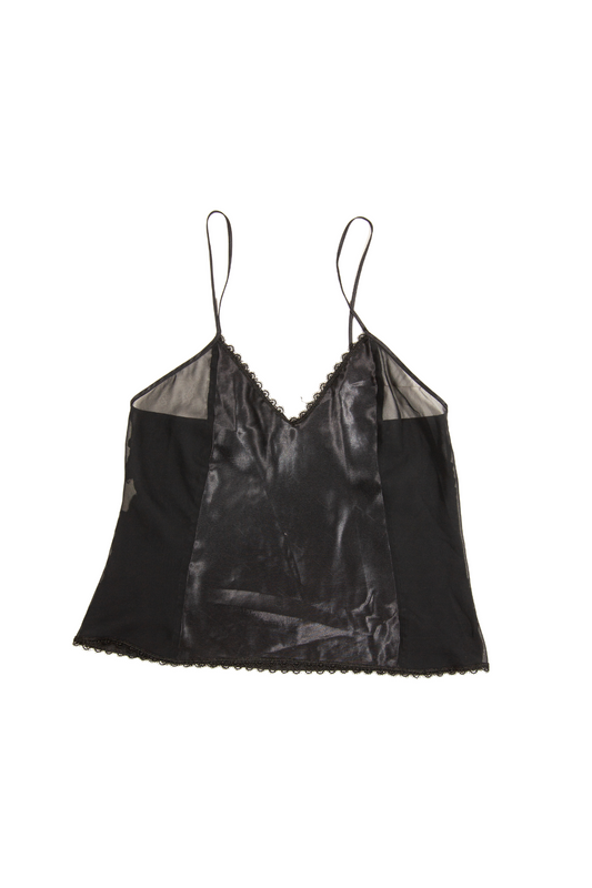 Vintage Black Sheer Slip Top