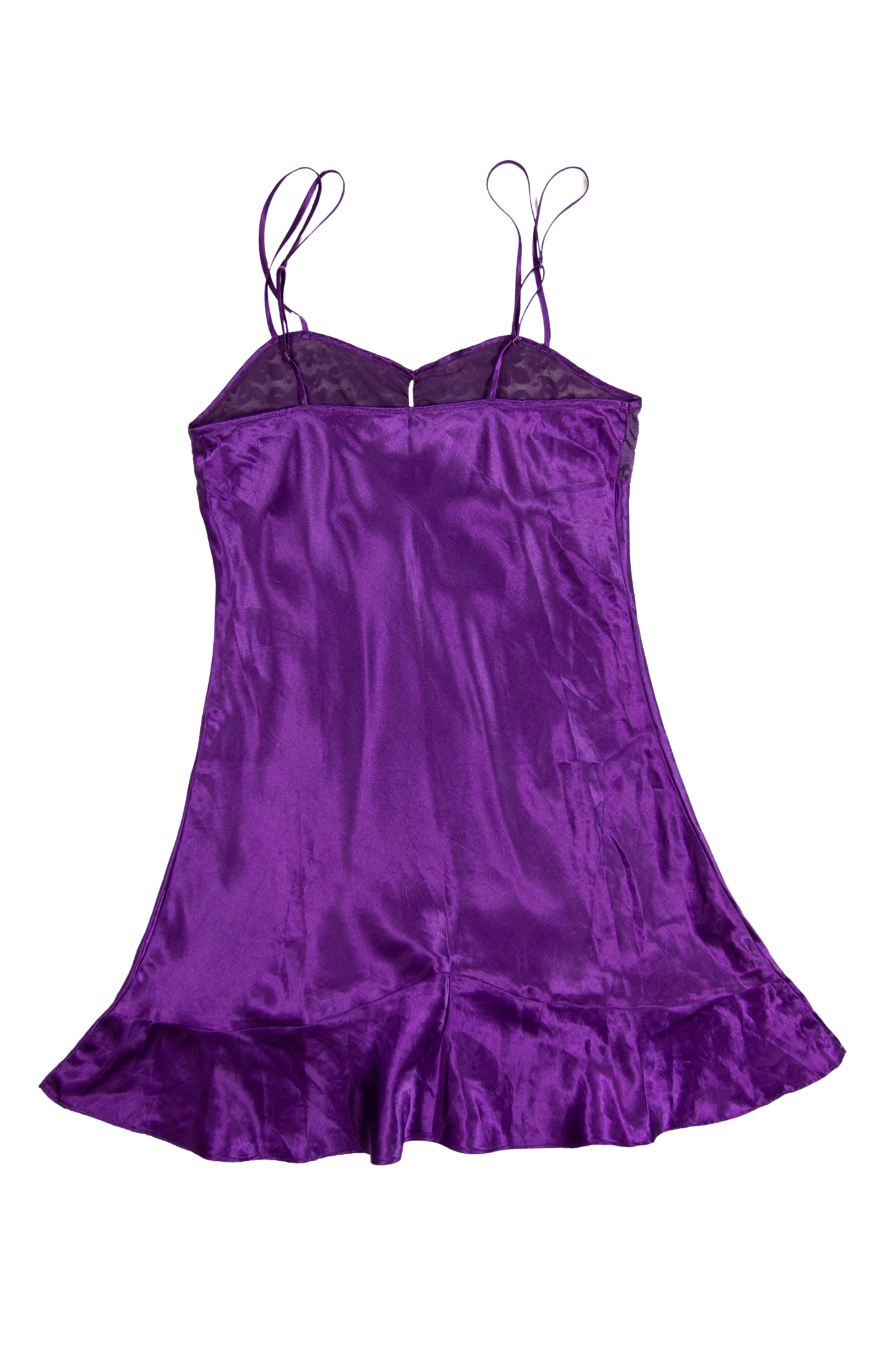 90s Purple Lace Slip Mini Dress
