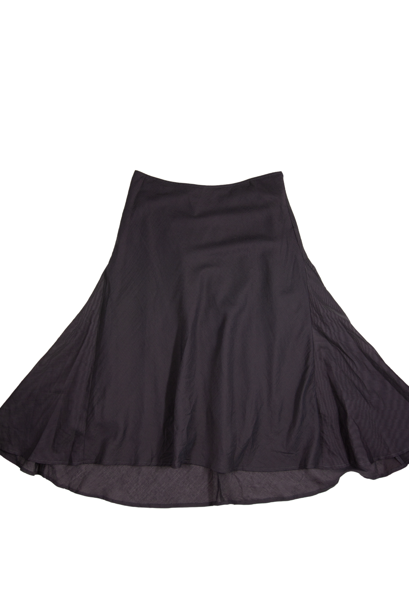 00s Brown Black Pinstripe Slip Skirt